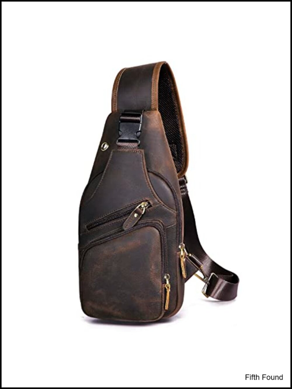 Men's Genuine Leather Crossbody Sling Bag for Travel & Hiking